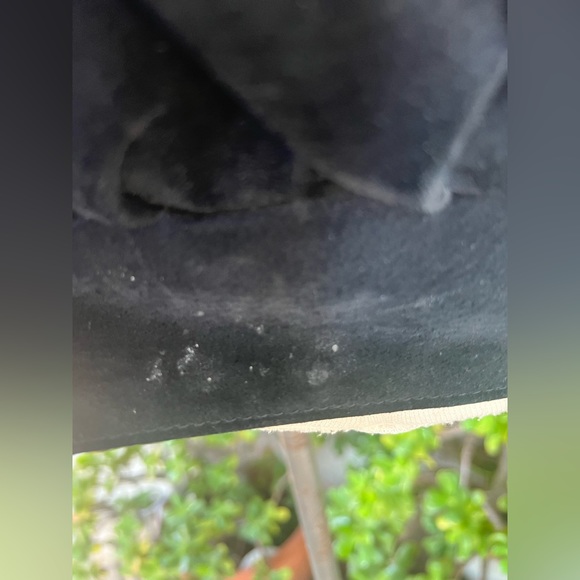 Vintage 80s black suede bomber jacket big shoulders pockets 6 Dominic Bellissimo - Picture 12 of 12